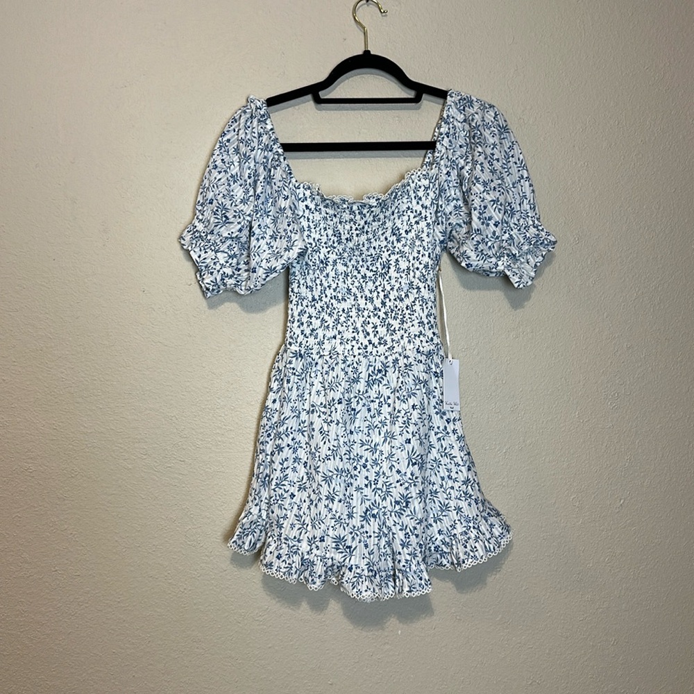 NEW WINSTON WHITE romero romper in blue floral Size‎ Small